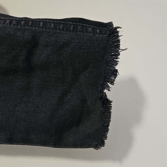 Rag & Bone High Rise Skinny Jeans Distressed Knees/Raw Hem Dark Gray Siz… - Picture 6 of 13